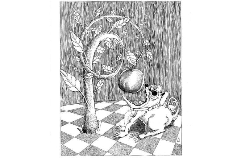 Bajkowy, nieco surrealistyczny rysunek w „Galerii na Piętrze” WOK