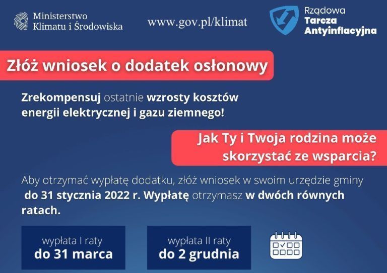 Staraj się o dodatek osłonowy