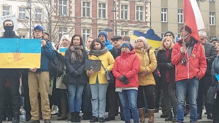 Wałbrzych protestował przeciwko wojnie! [WIDEO]