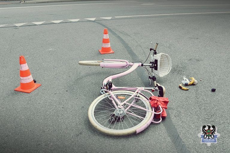 Nie zauważyła rowerzystki