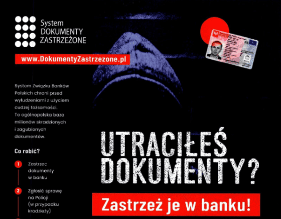 Utraciłeś dokumenty? – Zastrzeż je w banku!
