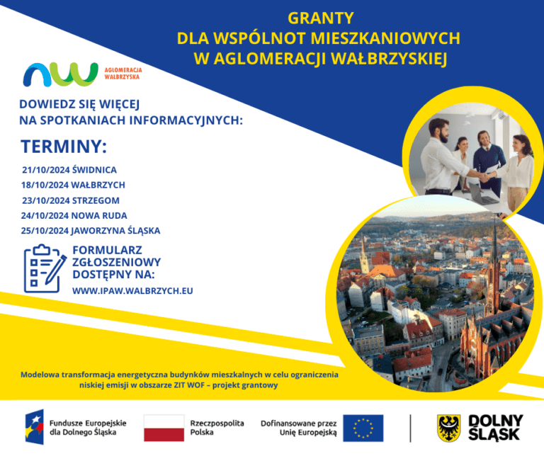 Granty dla Wspólnot Mieszkaniowych Aglomeracji Wałbrzyskiej