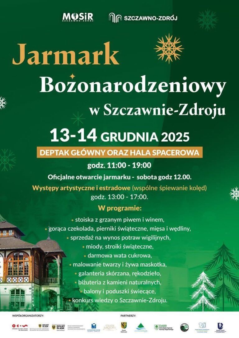 Szczawno-Zdrój zamienia się w świąteczną krainę. Ponad 60 wystawców, występy artystyczne i atrakcje dla całych rodzin