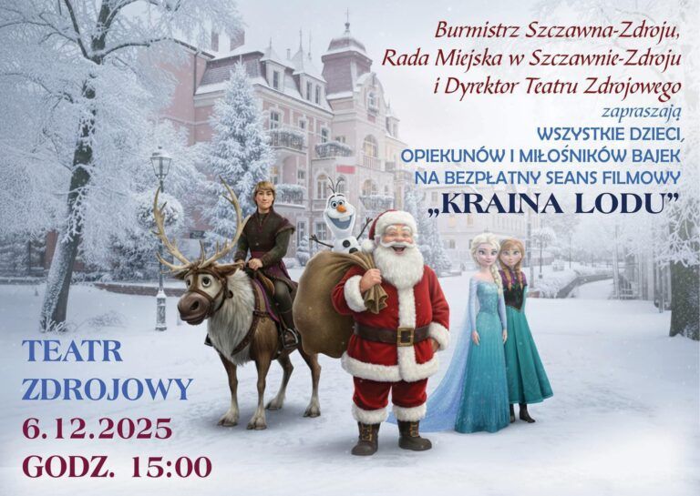 Mikołajkowy seans bajki „Kraina Lodu” 6 XII