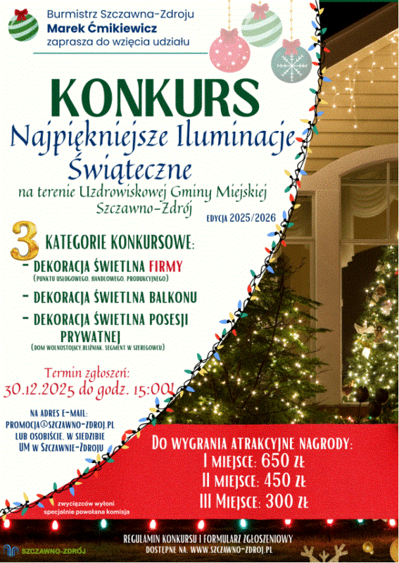 Konkurs na Najpiękniejsze Iluminacje Świąteczne!