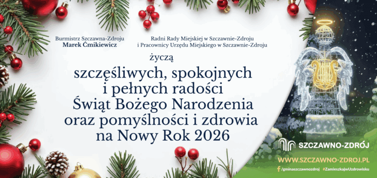 Życzenia bożonarodzeniowe płynące ze Szczawna – Zdroju