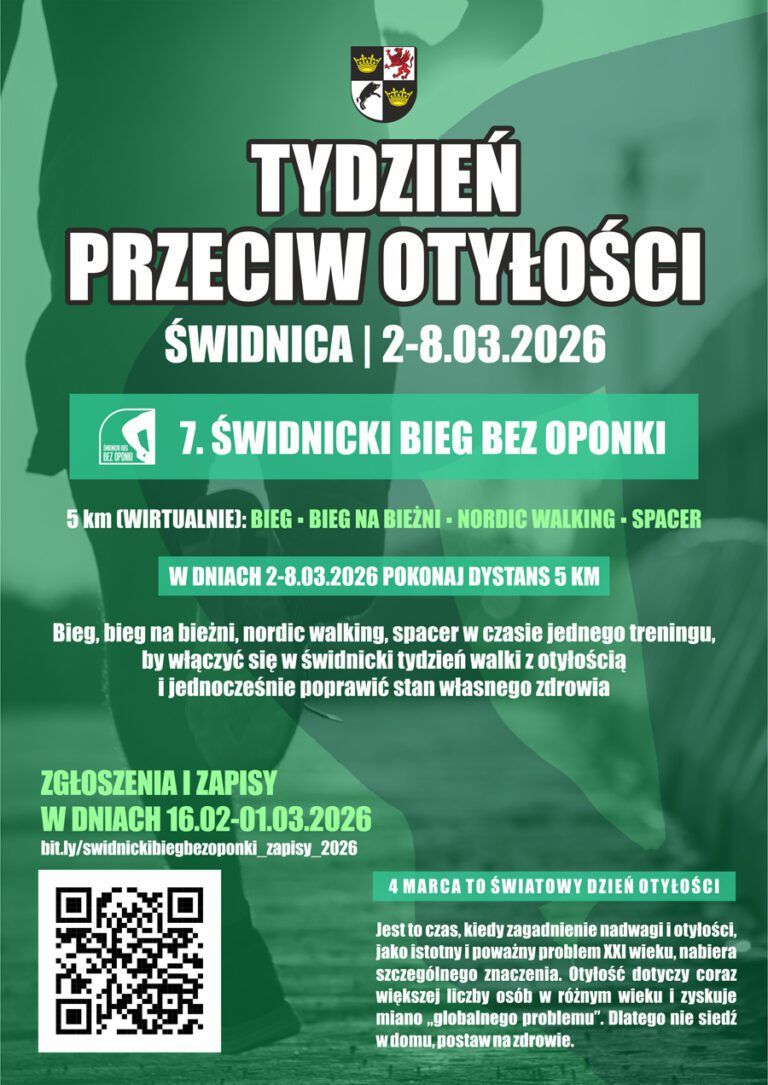 Rusza 7. Świdnicki Bieg Bez Oponki – rusz dla zdrowia, gdzie chcesz i kiedy chcesz