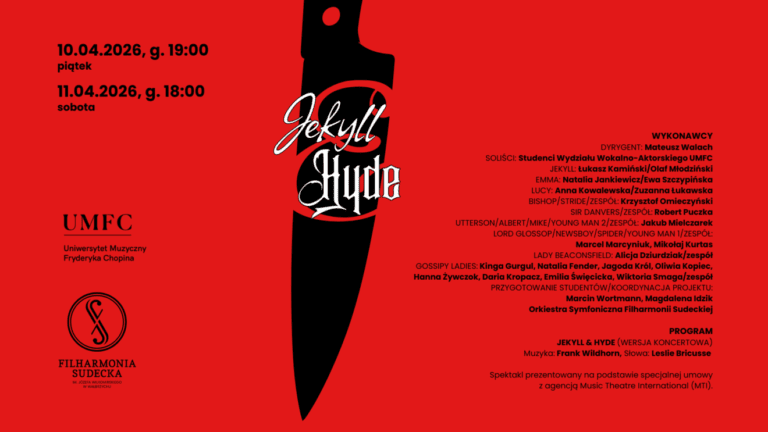 Jekyll&Hyde – legenda Broadway’u już wkrótce w Filharmonii Sudeckiej!