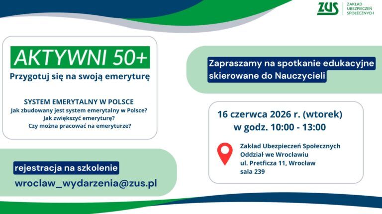AKTYWNI 50+, czyli jak przygotować się na swoją emeryturę.
